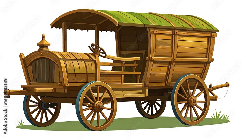 Fototapeta premium Wooden wagon, vintage style