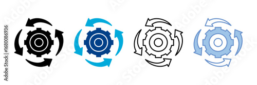 Operation Icon Set Multiple Style Collection