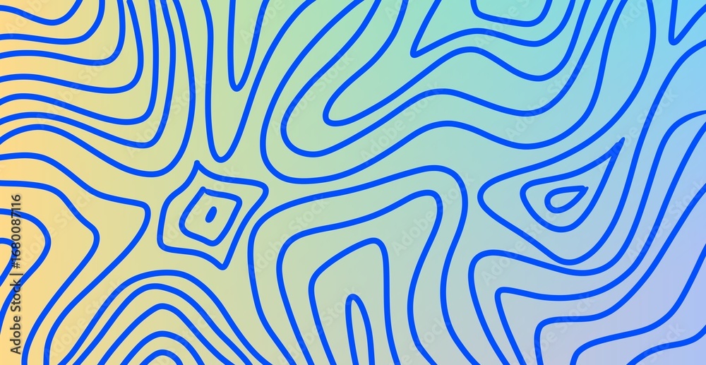 Obraz premium Abstract wavy background. Contour lines background. Doodle wavy line background