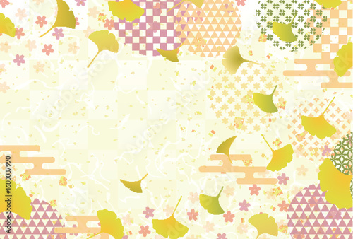 紅葉　イチョウ　秋　背景	