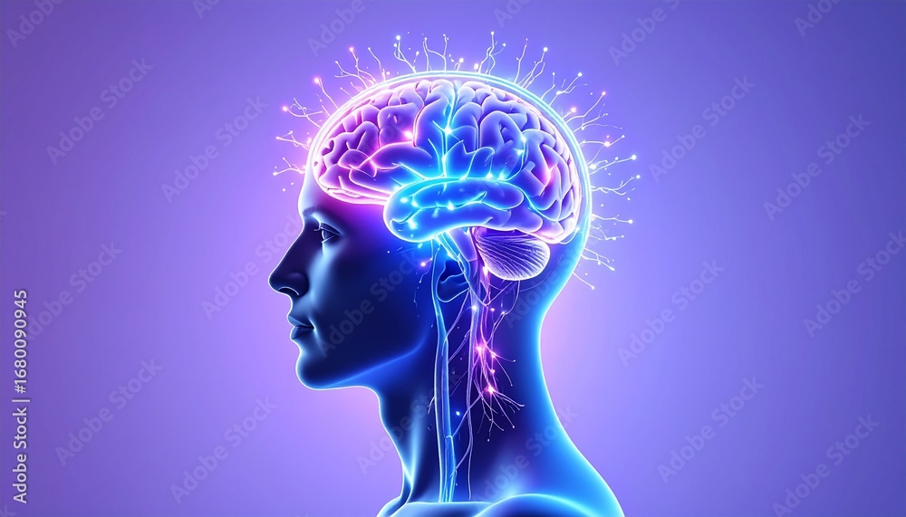 Obraz premium Brain idea flow