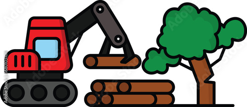 Deforestation lineal color