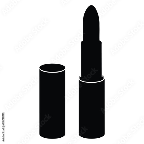 Open black lipstick with cap makeup beauty