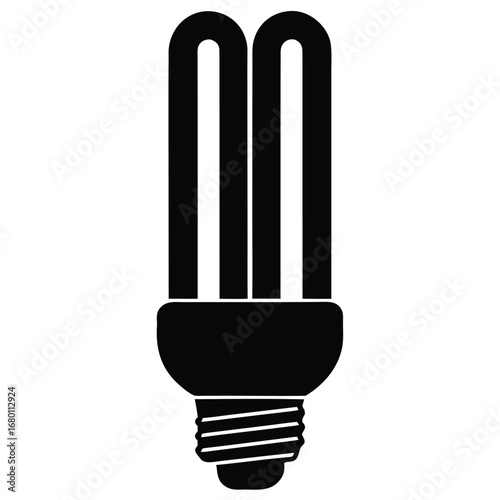 Black energy saving light bulb compact fluorescent lamp