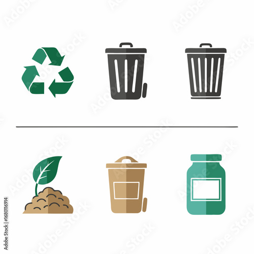 Eco friendly lifestyle choices showing sustainability, recycling, and reusing resources concept