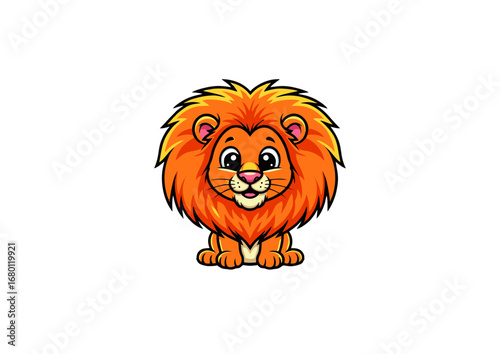 lion cub with big mane