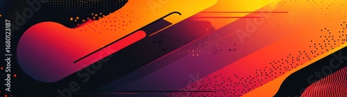 Abstract Gradient Background with Geometric Shapes and Patterns