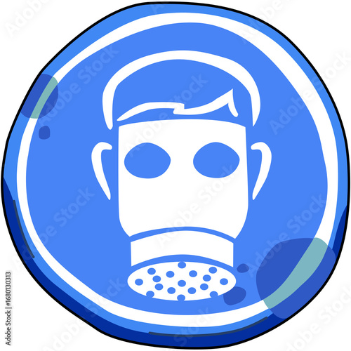 Symbol Wear Respirator sign for Air Protection