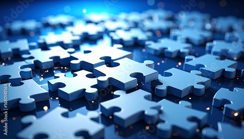 3D puzzle used as a metaphor for business solutions and troubleshooting