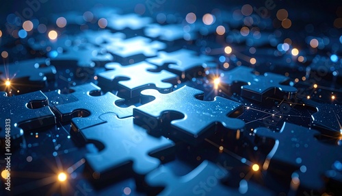 3D puzzle used as a metaphor for business solutions and troubleshooting