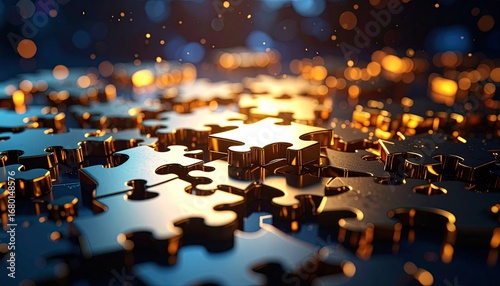 3D puzzle used as a metaphor for business solutions and troubleshooting