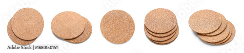 Set of cork drink coasters ...