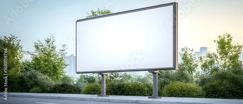 Wallpaper Mural Blank billboard sign on corner Torontodigital.ca