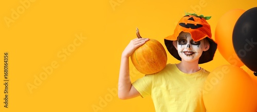 Little boy in Halloween cos...