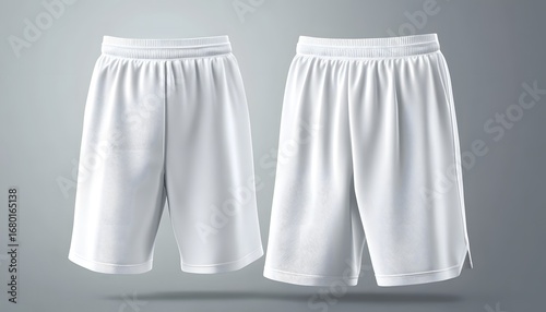 White Basketball Shorts Mockup