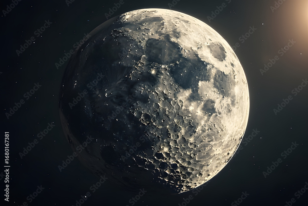 Fototapeta premium moon and earth