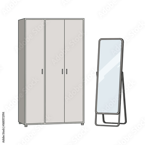 A sleek, steel refrigerator stands as a closed, blank appliance in an empty home kitchen, ready to keep food cold