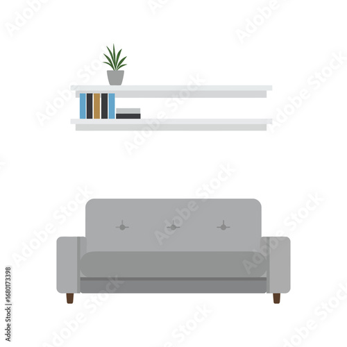A modern living room with comfortable blue leather furniture and stylish decor creates a luxurious home interior design