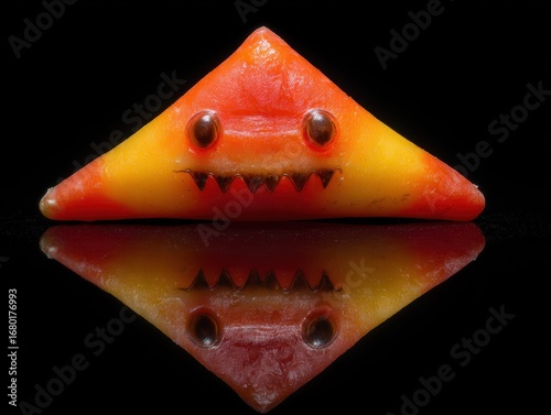 Colorful Candy Creature on Dark Background