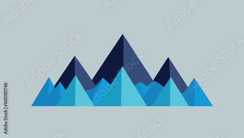 Abstract geometric mountain range peaks vector illustration scalable graphic for design projects