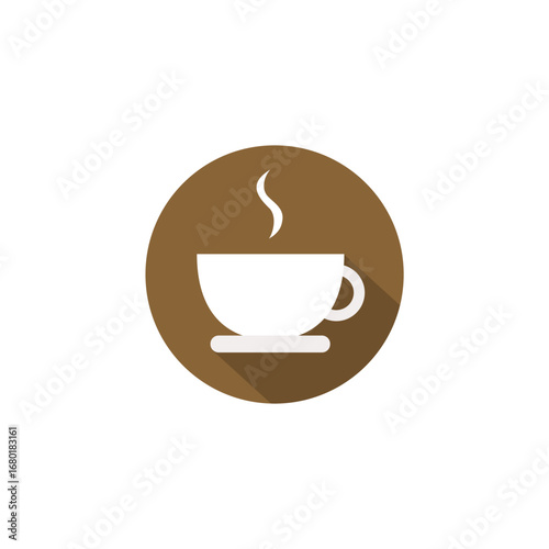 Vector illustration of coffee cup and beans symbol icon