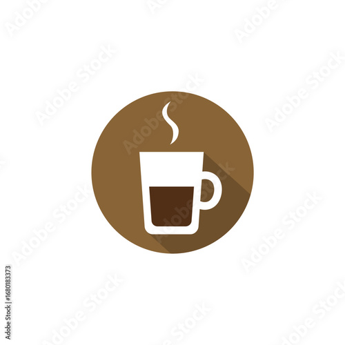 Vector illustration of coffee cup and beans symbol icon