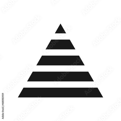 infographic triangle, business pyramid infographic design. five steps. triangle 5 pieces icon. SVG