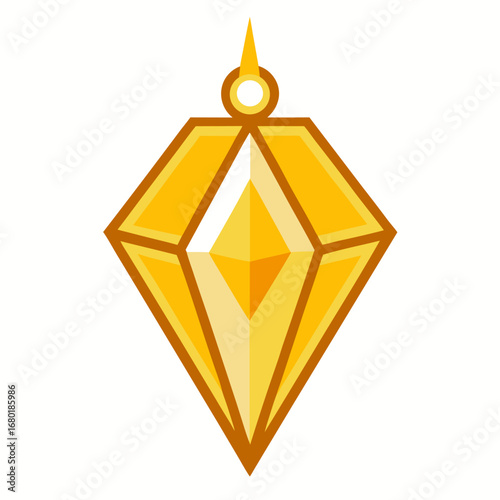gold diamond on white background
