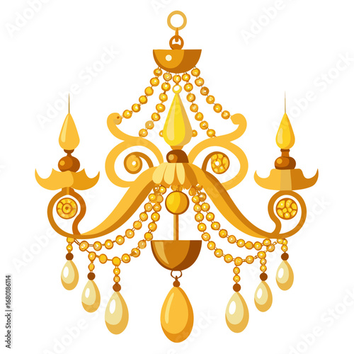 vector illustration of a chandelier