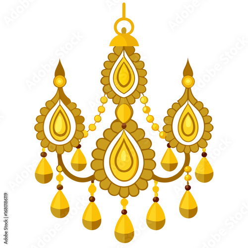 vector illustration of a golden ornament