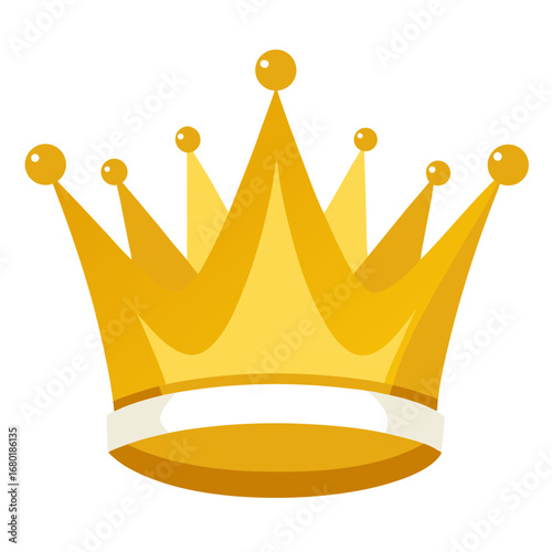 golden crown isolated on white background