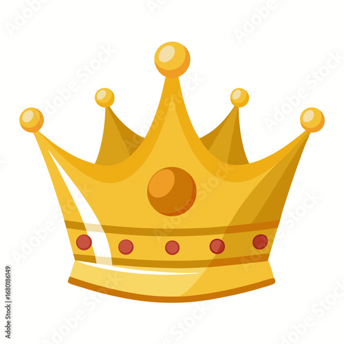 golden crown isolated on white background