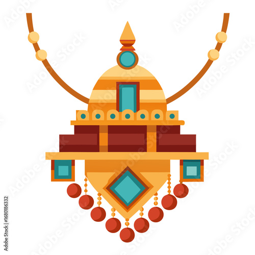vector illustration of a buddhist temple in thailand