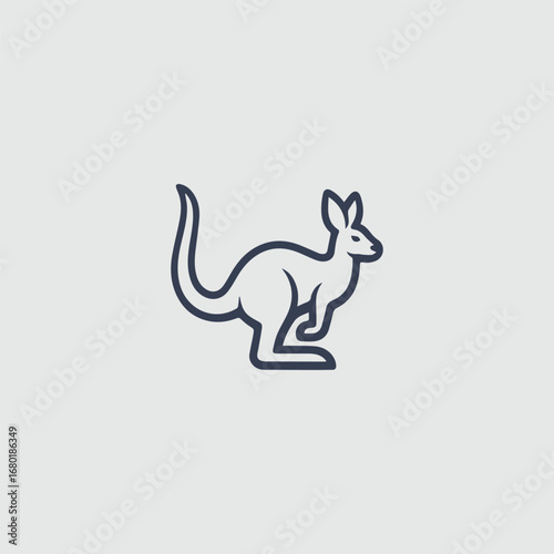 Kangaroo logo icon design template vector illustration