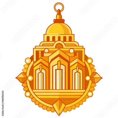 vector illustration of a greek orthodox church