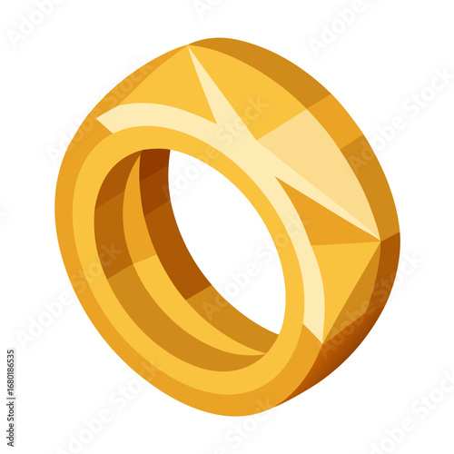 gold ring with a white background
