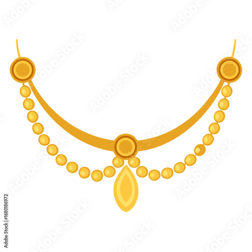 gold chain with a chain and a padlock