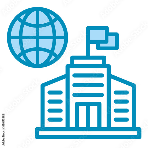 Headquarter  Icon Set Multiple Style Collection