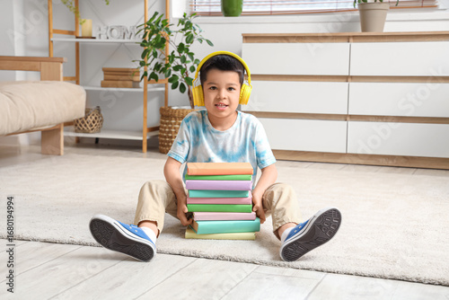 Cute little Asian boy in he...