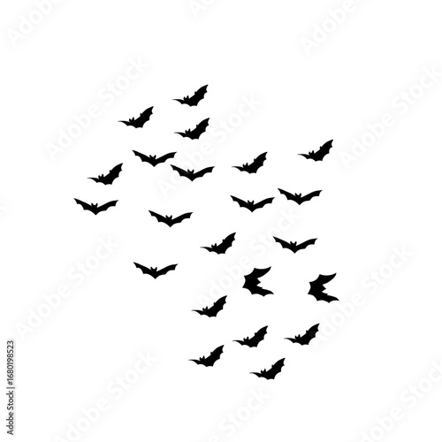 group of flying bats