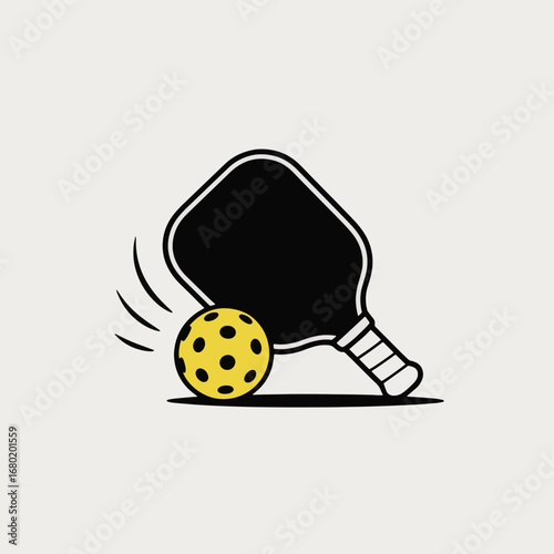 Minimal Paddle and Ball Side View