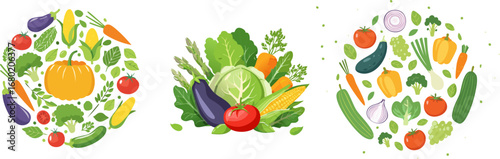 Vibrant Fresh Organic Vegetables Collection for Healthy Eating.