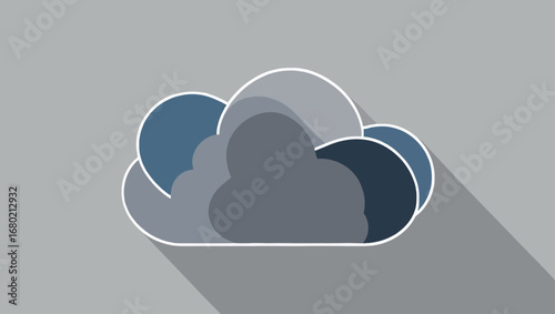 Abstract cloud computing icon vector illustration for technology and data storage concepts