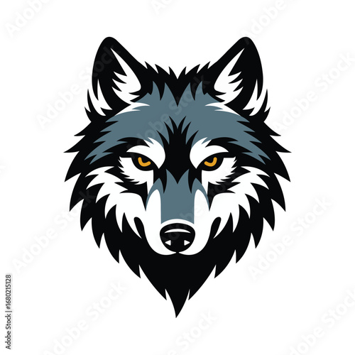 Wolf Face Vector Illustration – Wild Animal Graphic
