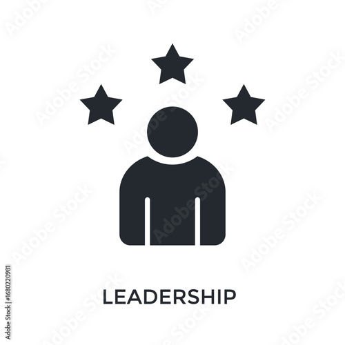 Leadership Icon Glyph Style. Vector Illustration For Graphic Design