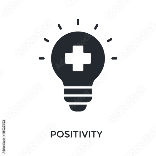 Positivity Icon Glyph Style. Vector Illustration For Graphic Design