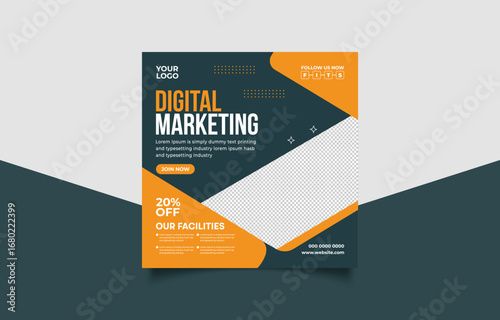 Eye Catching Digital Marketing Template for Social Media Promotion and Business Advertising Offers a Modern Design with Visual Appeal