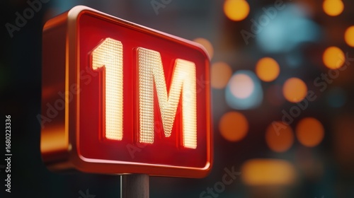 Illuminated 1M Signage: Celebration, Achievement, Recognition, and Success