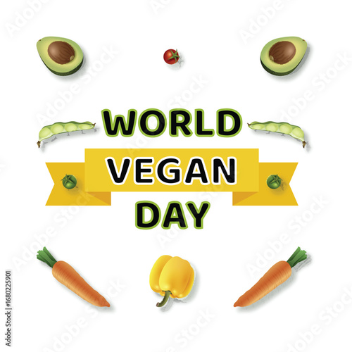 World Vegan Day Celebration with Fruits and Vegetables