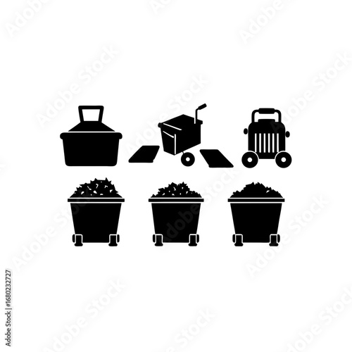 6 different electric compost shredder silhouette v